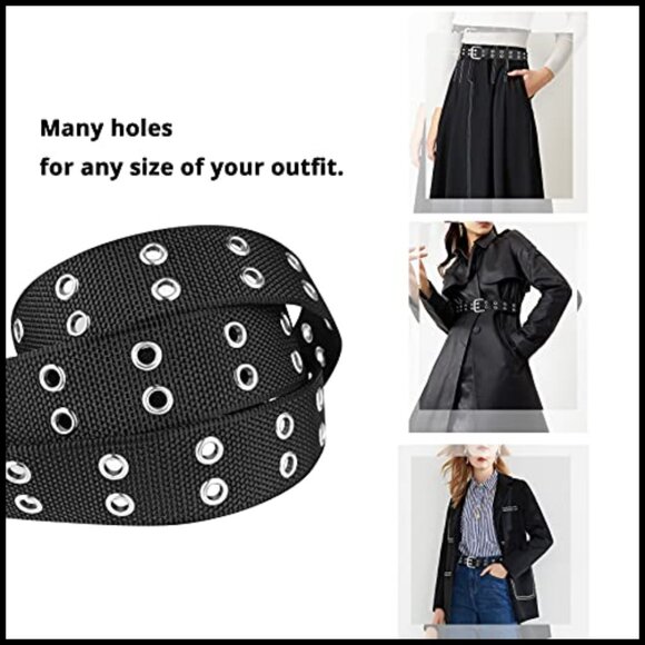 Double Grommet Belt Nylon Prong Belts Plus Size 39 to 71 Inches main image 7